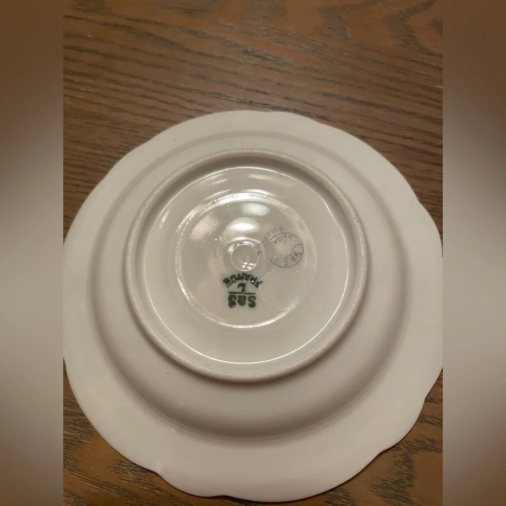 Vintage Limoges Floral Trinket Dish SAS France Round